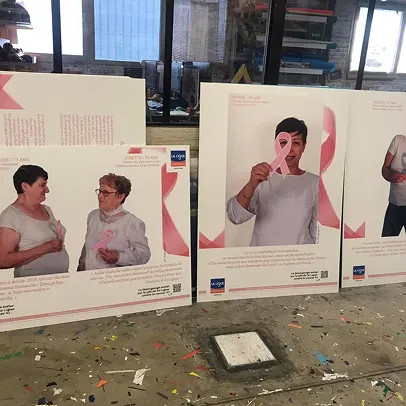 communication visuelle cancer du sein à Saint‑Gervais‑la‑Forêt près de Blois dans le Loir-et-Cher 41